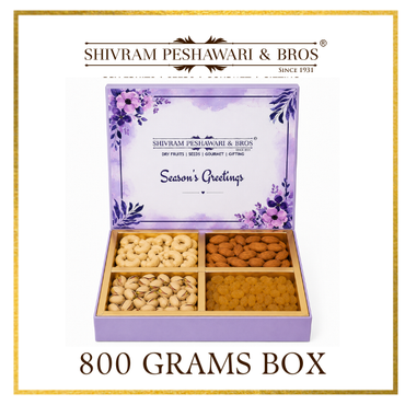 800 Grams - Customized Gift Box (200 Grams each of Almond, Cashews, Raisins & Pistachios)