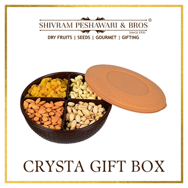 Crysta Dry Fruits Gift Box - 800 Grams (200 Grams each of Almonds,Cashew,Raisins & Pistas)