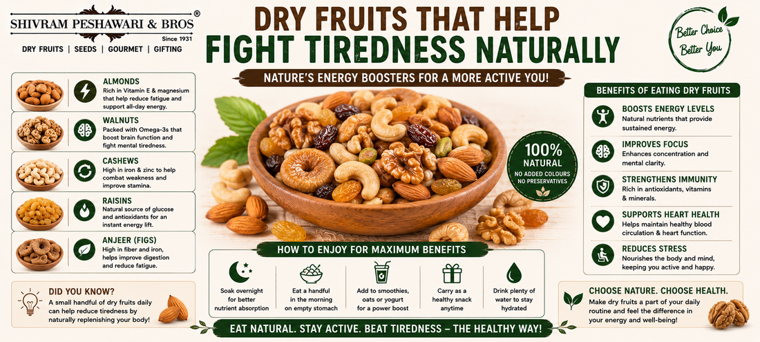 Dry Fruits That Help Fight Tiredness Naturally