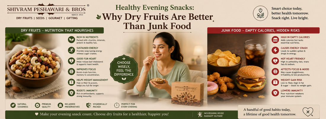 Healthy Evening Snacks: Why Dry Fruits Are Better Than Junk Food