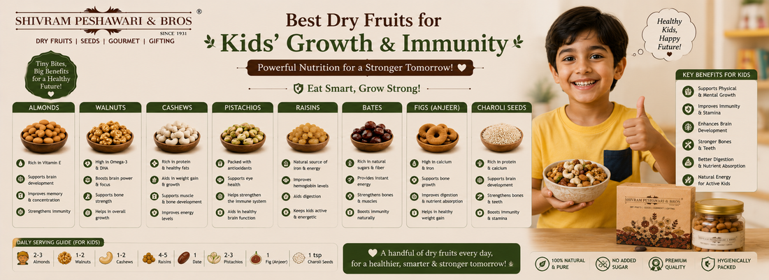 Best Dry Fruits for Kids’ Growth & Immunity