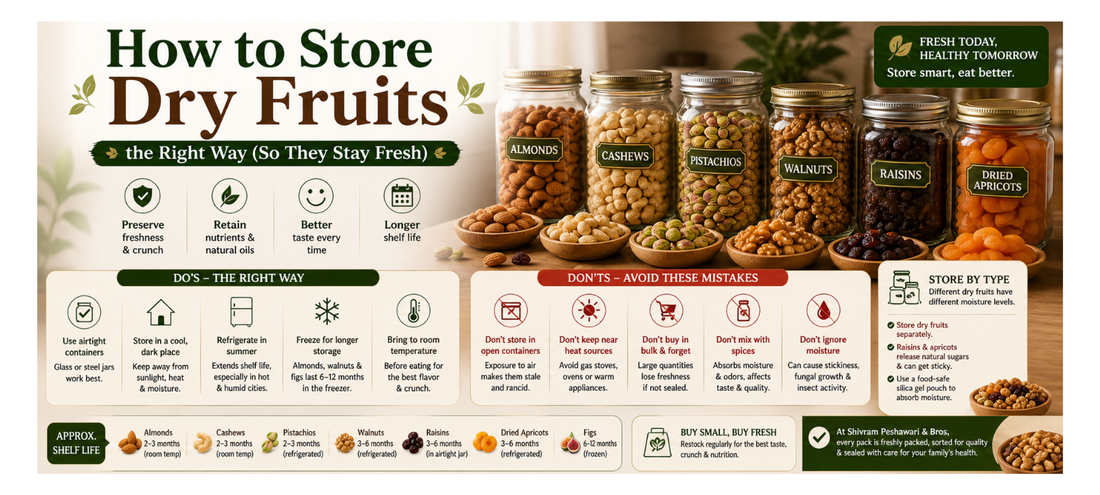 🧊 How to Store Dry Fruits the Right Way (So They Stay Fresh)