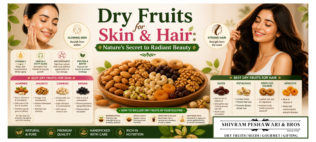Dry Fruits for Skin & Hair: Nature’s Secret to Radiant Beauty