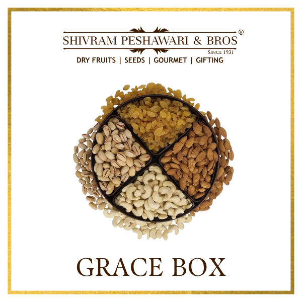 Grace Dry Fruits Gift Box - 400 Grams (100 Grams each of Almonds,Cashew,Raisins & Pistas)