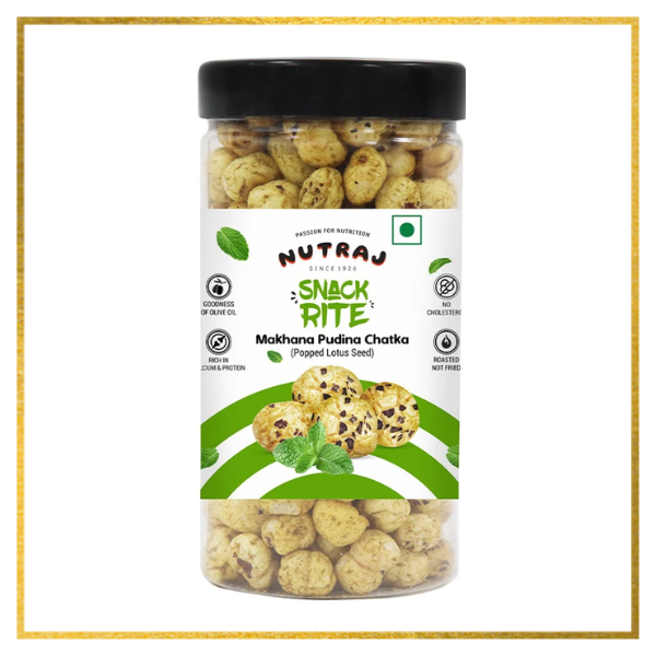 Snackrite Makhana Combo (Pack of 2) - Pudina Chatka (70g) and Peri Peri Flavor (70g) | Popped Lotus Seed | Flavoured Fox Nuts