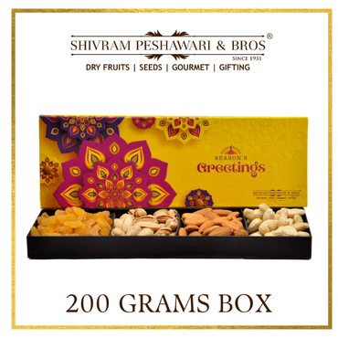 200 Grams - Customized Gift Box (50 Grams each of Almonds, Cashews, Raisins & Pistas)