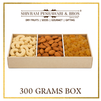 300 Grams - Customized Gift Box (100 Grams each of Almonds, Cashews & Raisins)