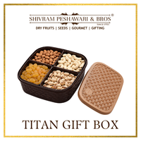 Titan Dry Fruits Gift Box - 400 Grams (100 Grams each of Almonds,Cashew,Raisins & Pistas)