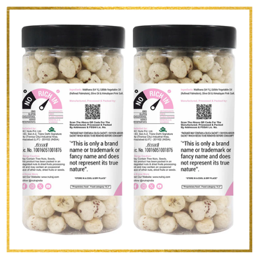 Snackrite Makhana Combo (Pack of 2) - Himalayan Pink Salt - 70g × 2 | Popped Lotus Seed | Flavoured Fox Nuts