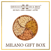 Milano Dry Fruits Gift Box - 400 Grams (100 Grams each of Almonds,Cashew,Raisins & Pistas)
