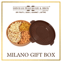Milano Dry Fruits Gift Box - 400 Grams (100 Grams each of Almonds,Cashew,Raisins & Pistas)