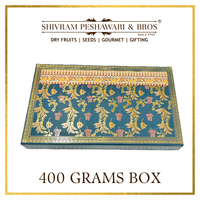 400 Grams Cardboard Box - (100 Grams each of Almonds, Cashews, Raisins & Pistas) Rectangle Box