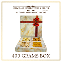 400 Grams Cardboard Box - (100 Grams each of Almonds, Cashews, Raisins & Pistas) Gift Style Box