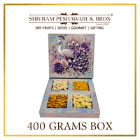 400 Grams Cardboard Box - (100 Grams each of Almonds, Cashews, Raisins & Pistas) Gift Style Box