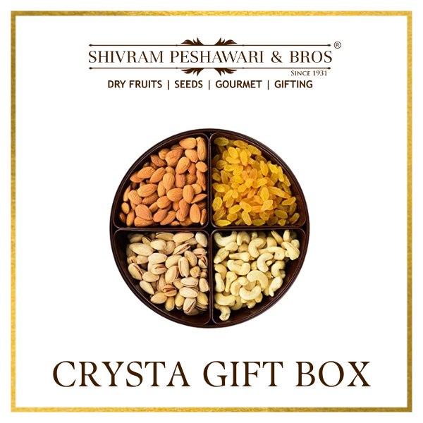 Crysta Dry Fruits Gift Box - 800 Grams (200 Grams each of Almonds,Cashew,Raisins & Pistas)