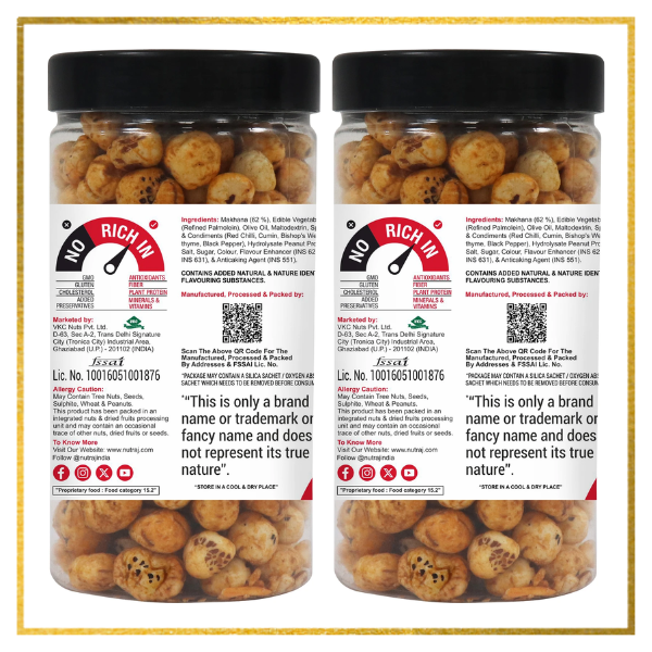 Snackrite Makhana Combo (Pack of 2) - Peri Peri Flavor - 70g × 2 | Popped Lotus Seed | Flavoured Fox Nuts