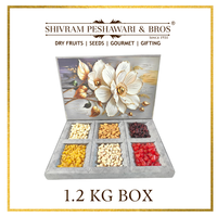 1.2 Kg Cardboard Box - (200 Grams each of Almonds, Cashews, Raisins, Pistas, Dried Cherry & Cranberry)