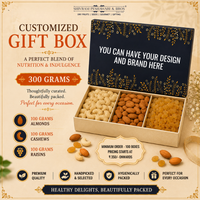 300 Grams - Customized Gift Box (100 Grams each of Almonds, Cashews & Raisins)