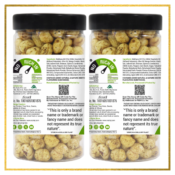 Snackrite Makhana Combo (Pack of 2) - Pudina Chatka Flavor - 70g × 2 | Popped Lotus Seed | Flavoured Fox Nuts