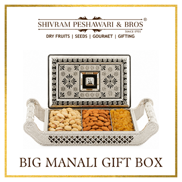 Big Manali Dry Fruits Gift Box - 400 Grams (100 Grams each of Almonds,Cashew,Raisins & Pistas)