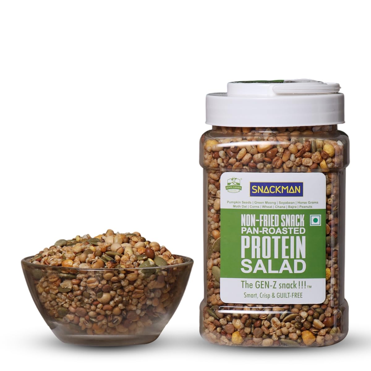 SnackMan Non-Fried Snack Pan-Roasted- Protein Salad (450g)| The Gen-Z Snack|
